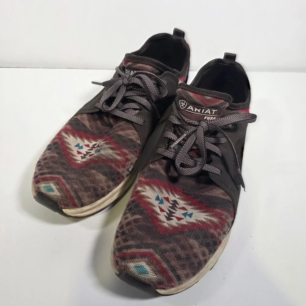 Ariat Ladies Fuse Neutral Blanket Print Sneakers 10027319 Size 8B